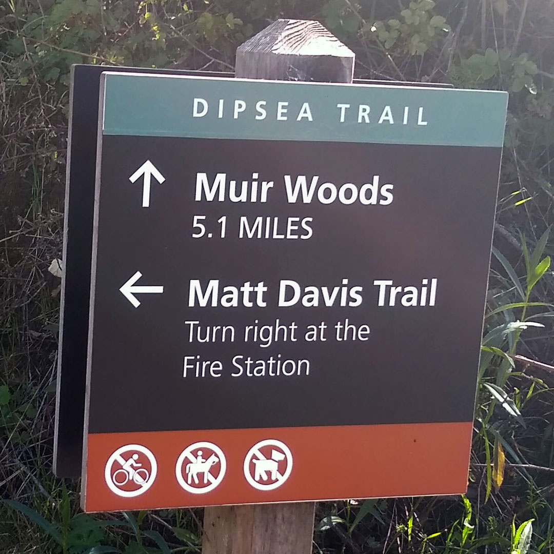Dipsea Trail sign